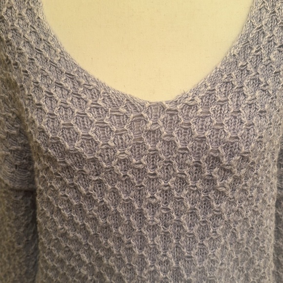 Anthropologie NWT S Textured Knit V-neck Pilcro Cristian Sweater Tie-Dye Lavende - Picture 5 of 14